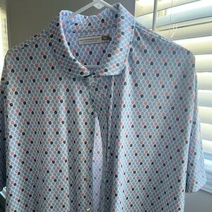 Hart Schaffner Marx luxury performance short sleeve shirt button down